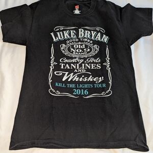 Luke Bryan Adult Medium‎ 2016 Kill The Lights Tour Black Graphic Concert T-shirt